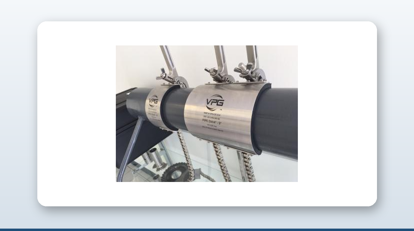 DPE emergency rapid-response pipe repair clamp bolted onto a pipe